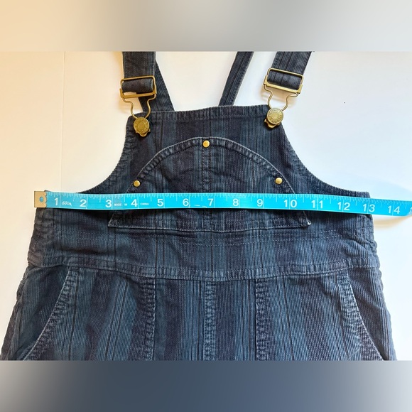 Anthropologie Pilcro Navy Blue Striped Corduroy Overalls size 25 - Picture 16 of 16